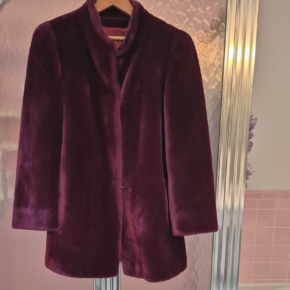 Sasson Vintage Elegant Purple Women's Coat